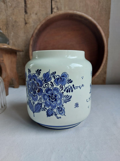 Vase bleu de Delft Distel Hollande 1977