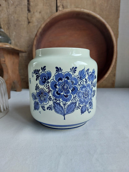 Vase bleu de Delft Distel Hollande 1977