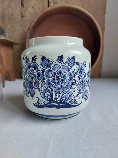 Vase bleu de Delft Distel Hollande 1977