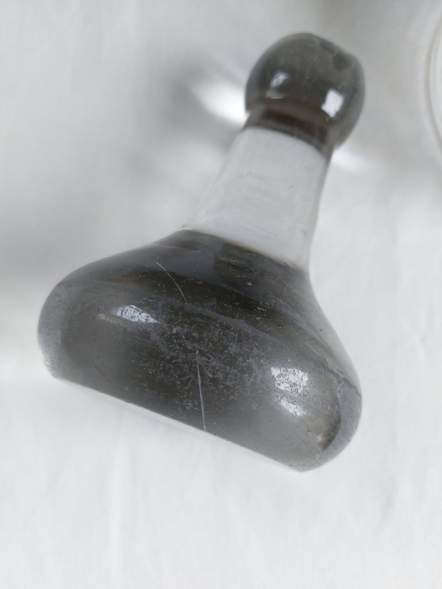 Ancien pilon en verre XXème pour mortier d’apothicaire