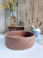 Grand saladier en bois brut vintage