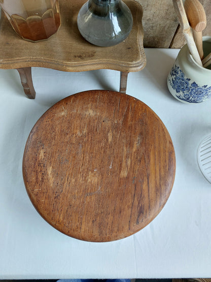 Grand saladier en bois brut vintage