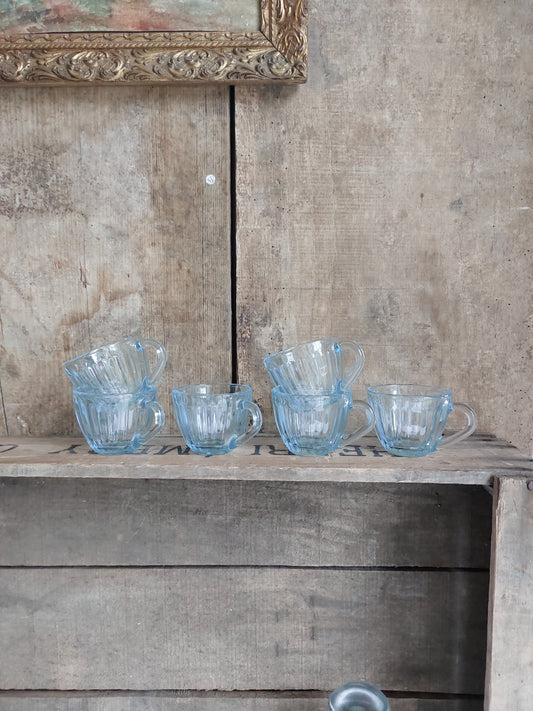 Lot de 6 tasses à café verre transparent