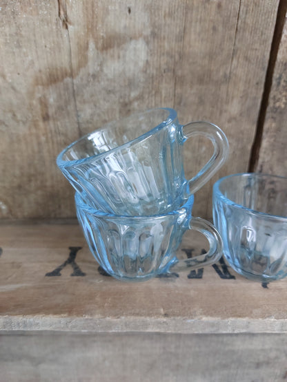 Lot de 6 tasses à café verre transparent