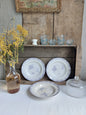 Lot de 3 assiettes creuses Terre de Fer Creil et Montereau Modèle LOUIS XV décor mauve