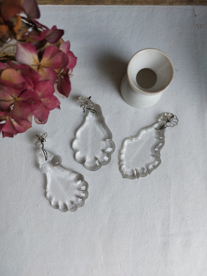 Lot de 3 pampilles en verre