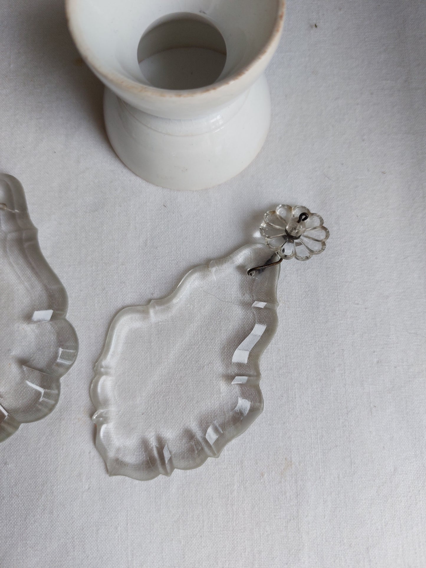 Lot de 3 pampilles en verre