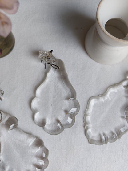 Lot de 3 pampilles en verre