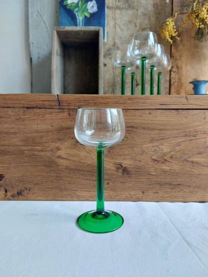Lot de 6 verres à pied vintage