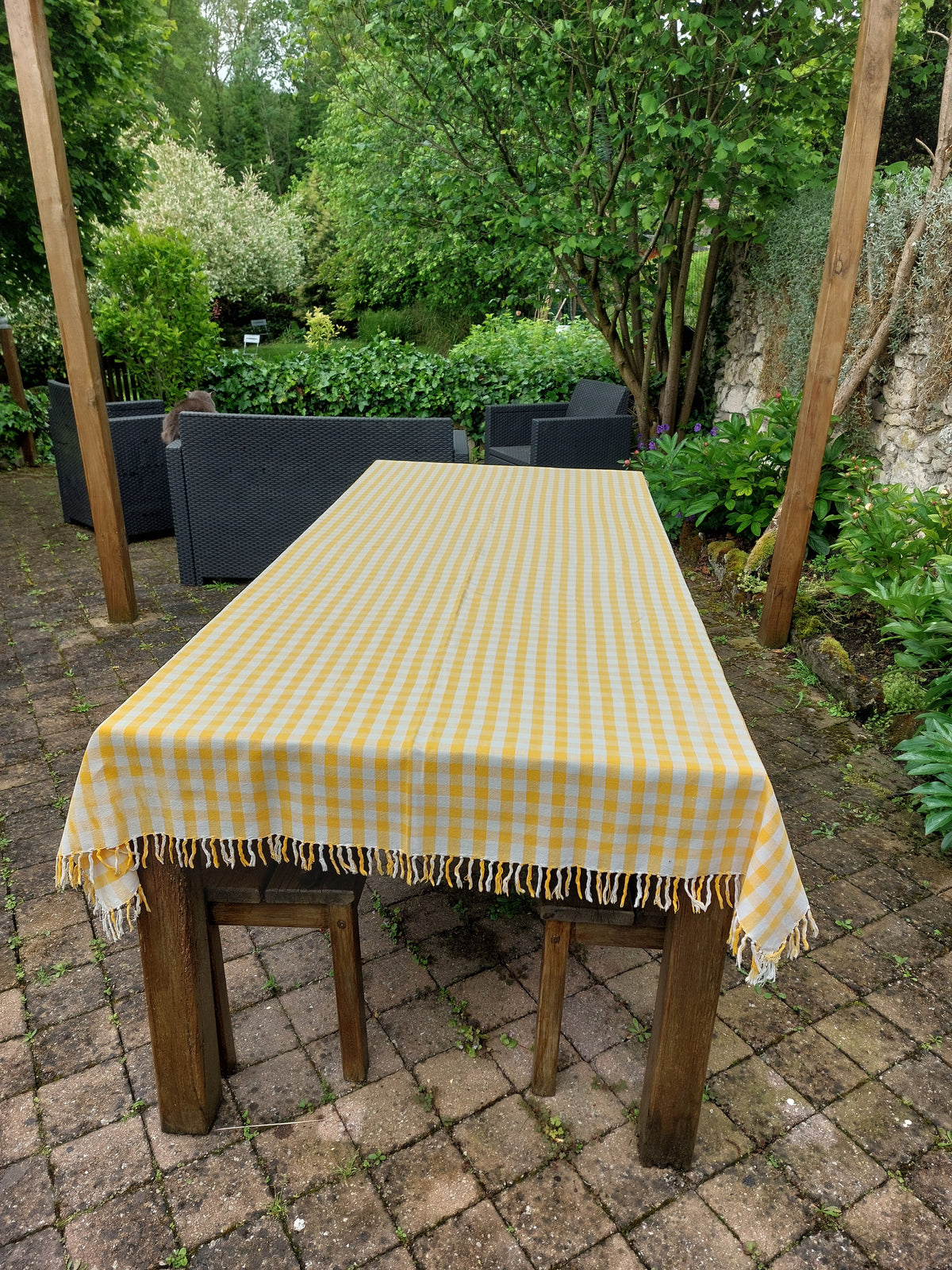 Nappe vichy jaune