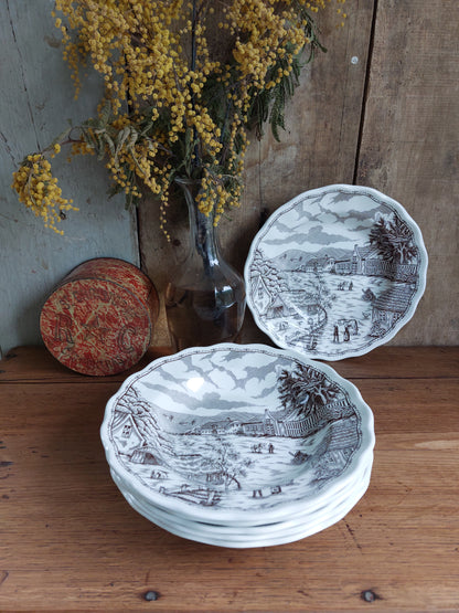 Lot de 6 assiettes creuses Fontebasso
