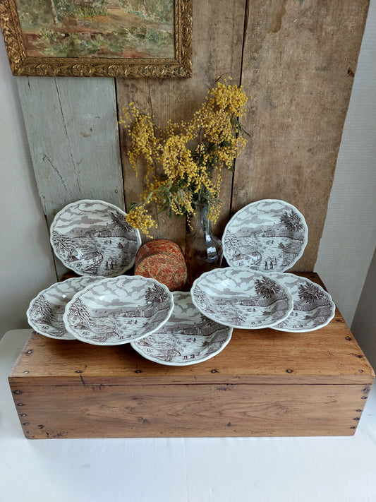Lot de 6 assiettes creuses Fontebasso