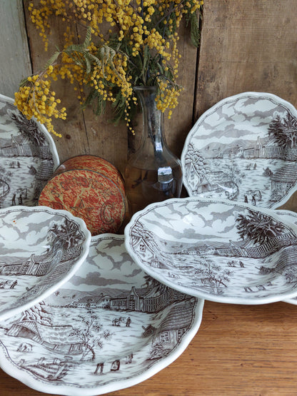 Lot de 6 assiettes creuses Fontebasso