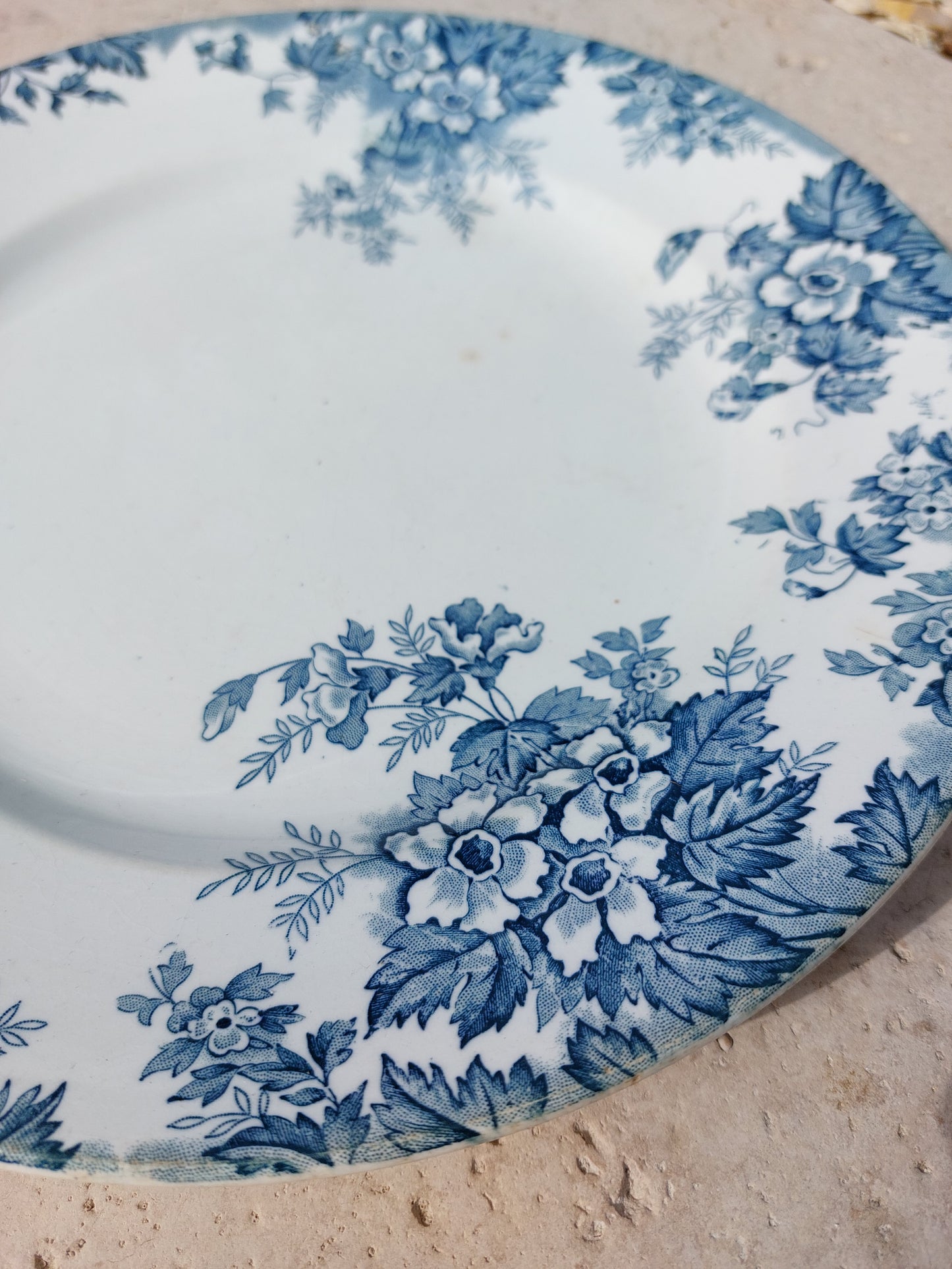 Lot de 3 assiettes creuses et 1 plat rond Terre de Fer St Amand & Hamage