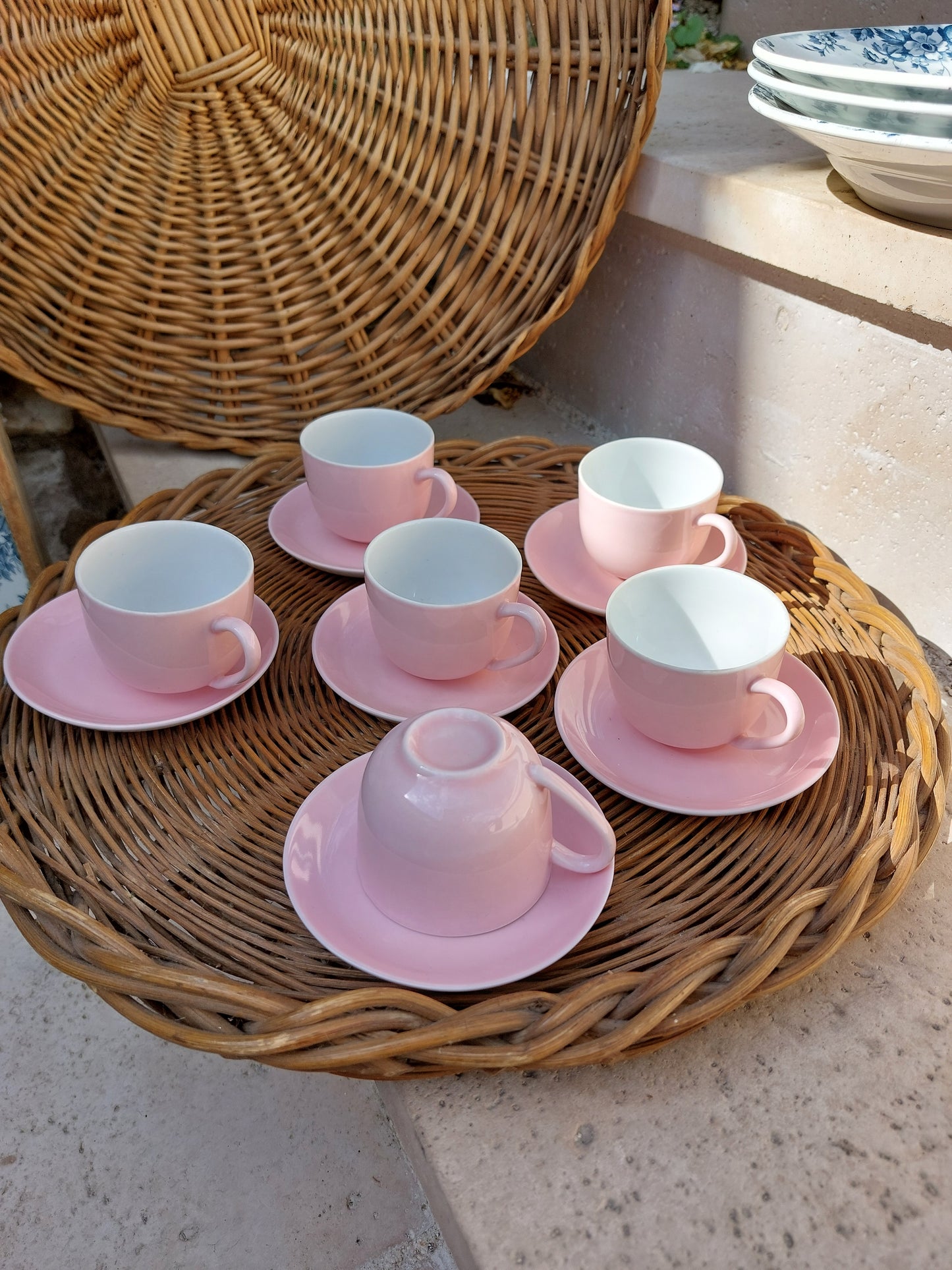 Lot de 6 tasses à café en porcelaine