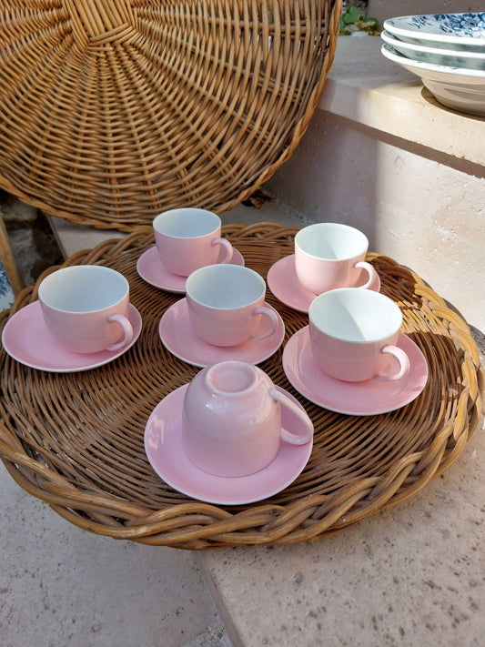Lot de 6 tasses à café en porcelaine