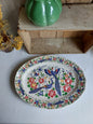Grand plat vintage « Oiseaux et Paons »
