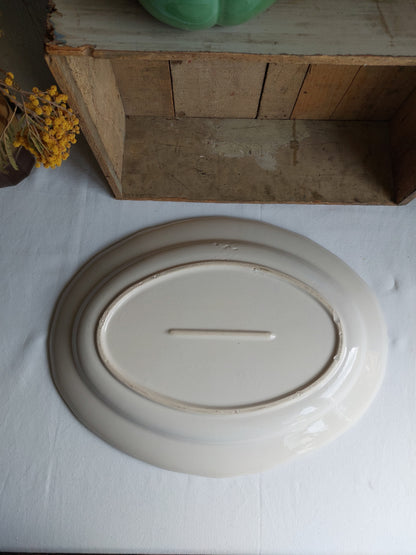 Grand plat vintage « Oiseaux et Paons »