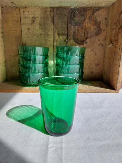 Lot de 6 gobelets à eau vert émeraude