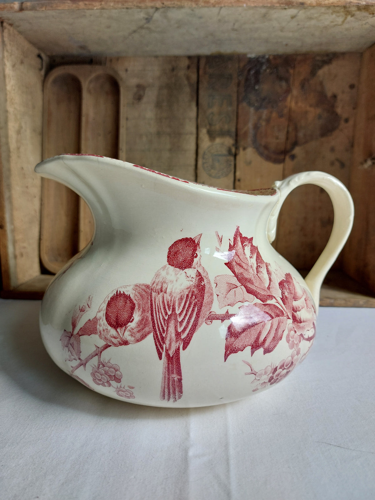 Broc de toilette Terre de Fer HB et Cie modèle Marseille vieux rose