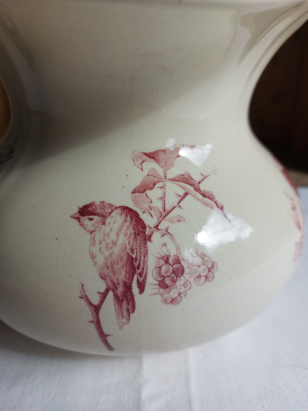 Broc de toilette Terre de Fer HB et Cie modèle Marseille vieux rose