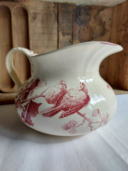 Broc de toilette Terre de Fer HB et Cie modèle Marseille vieux rose