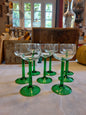 Ensemble de 8 verres à pied vintage